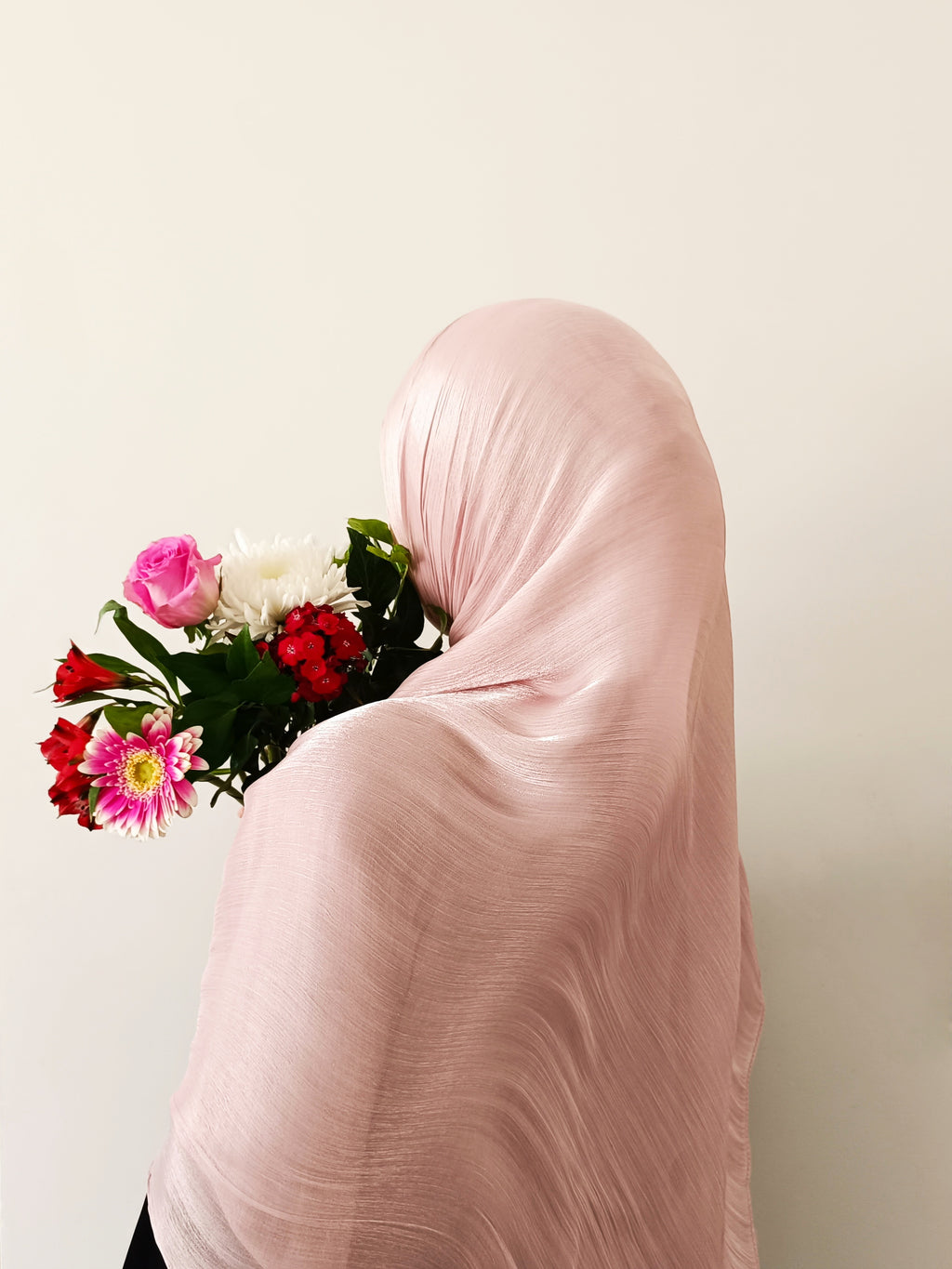Soft Shimmer Hijab - Dusky Rose