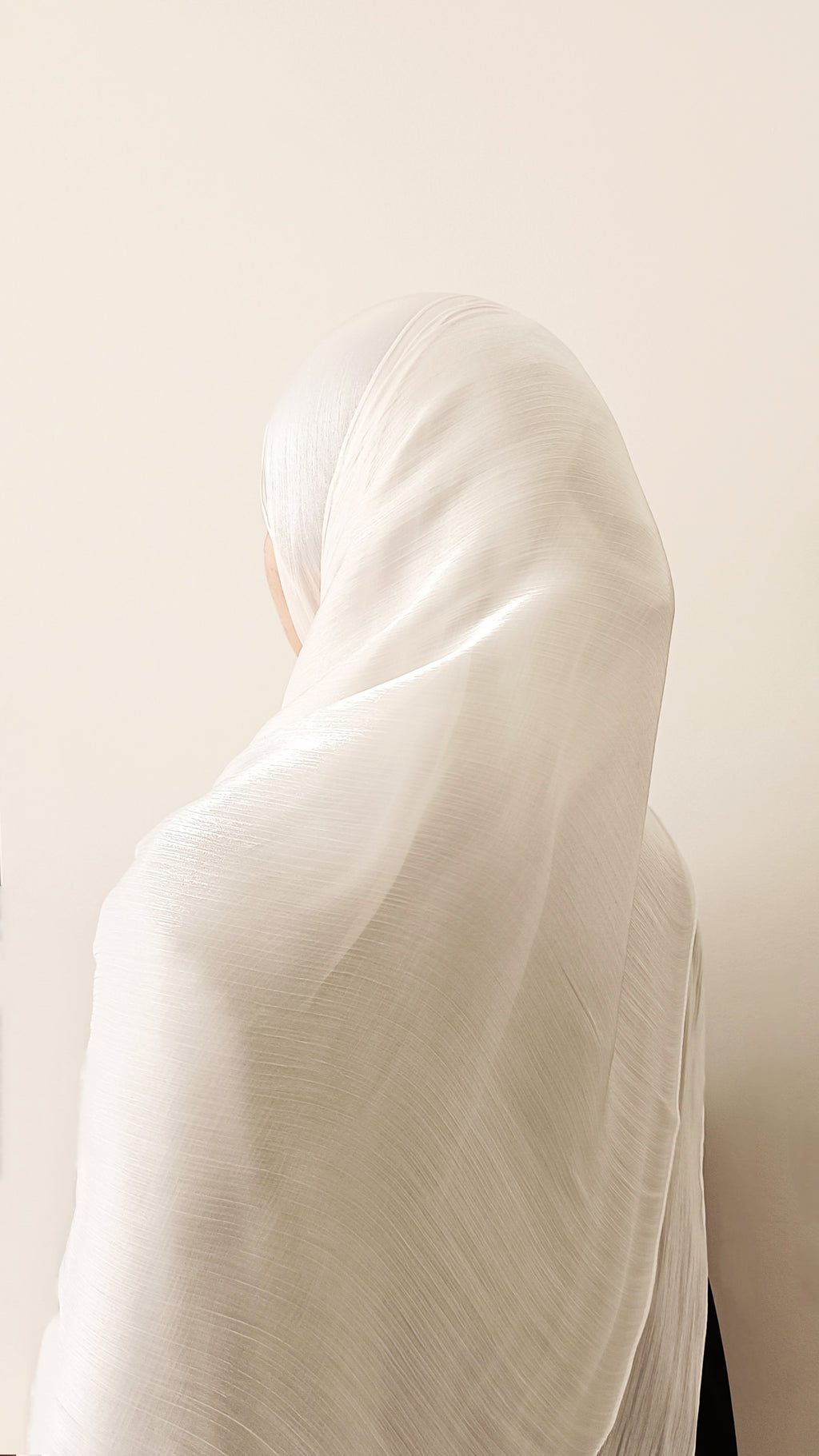 Soft Shimmer Hijab - Snow White