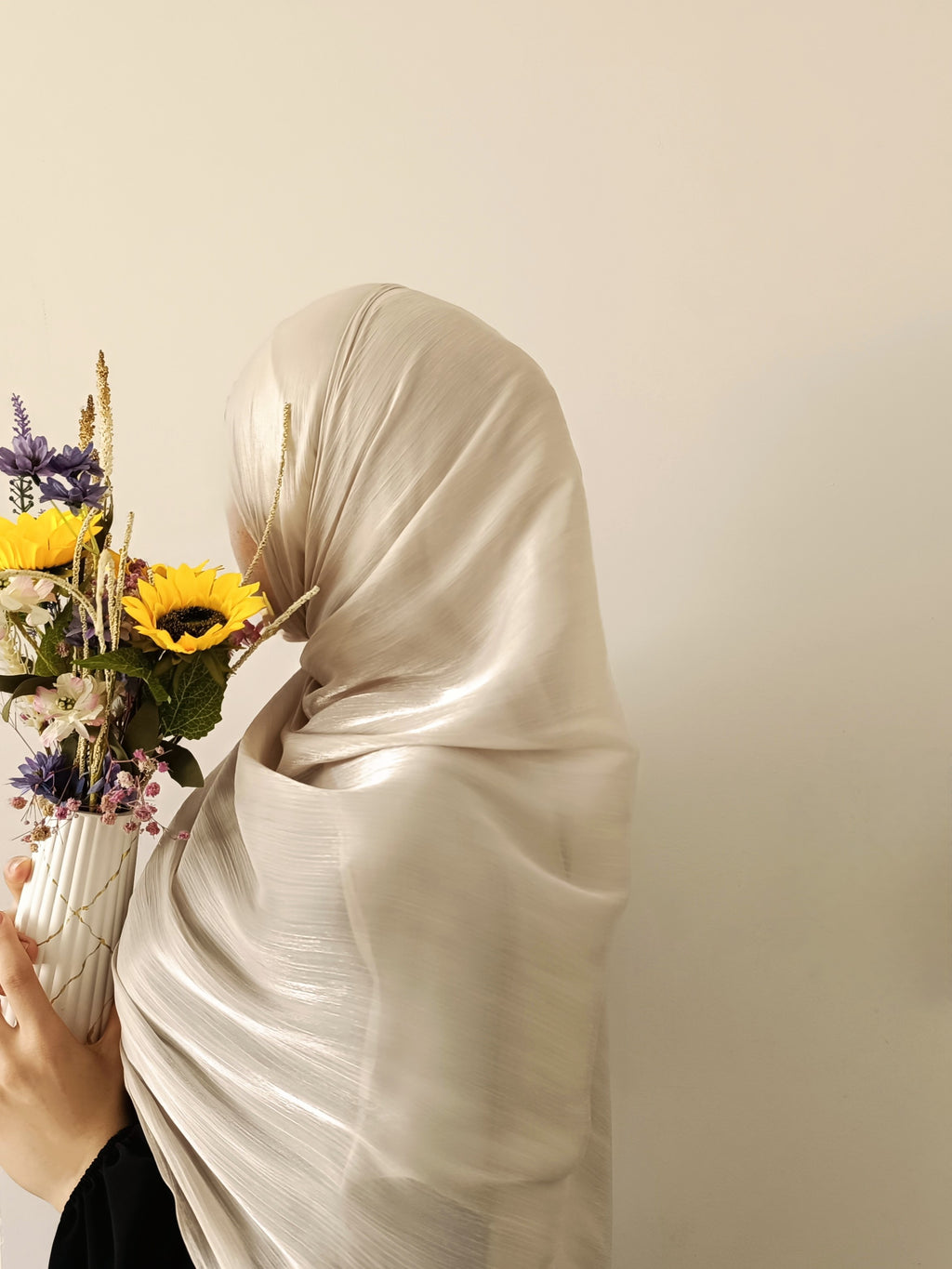 Soft Shimmer Hijab - Sand