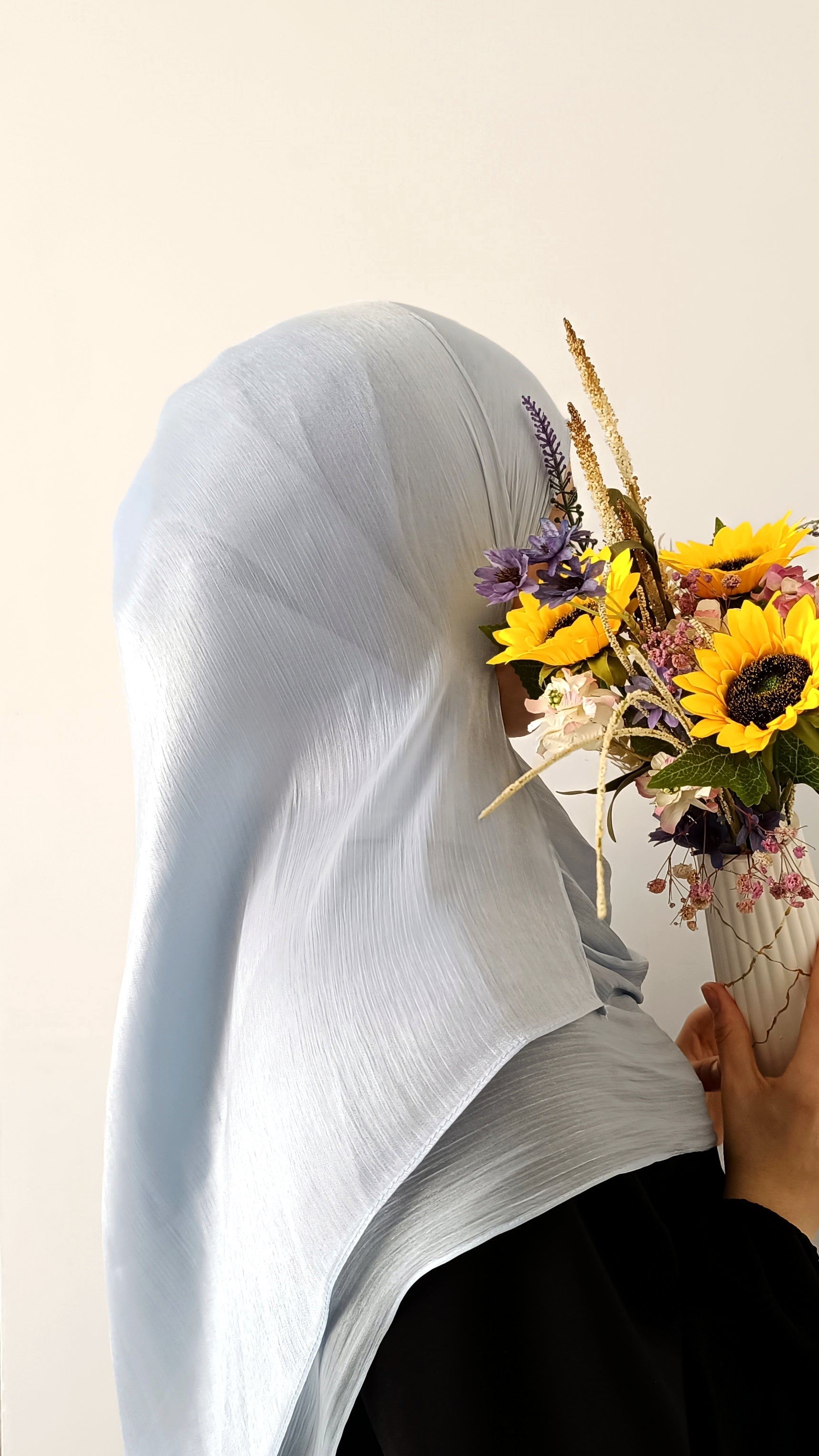 Soft Shimmer Hijab - Sky Blue