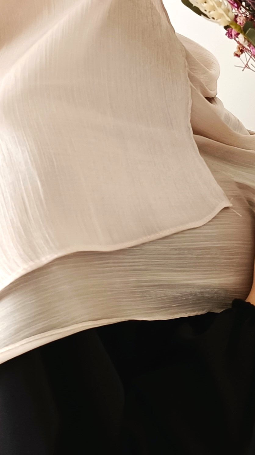 Soft Shimmer Hijab - Sand